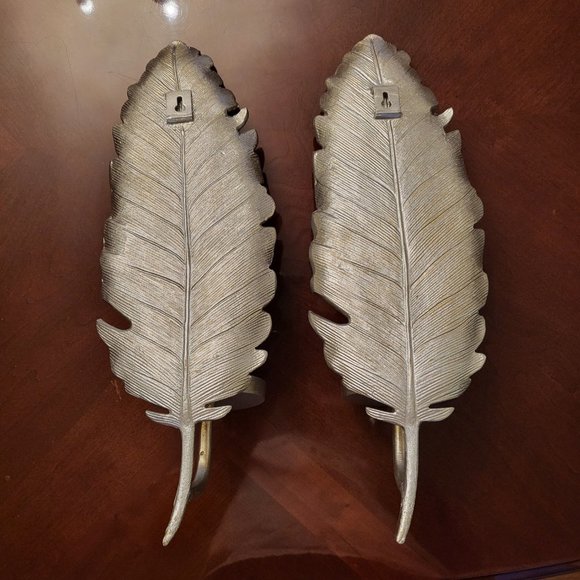 Feather wall sconce set - solid aluminum - Picture 2 of 7